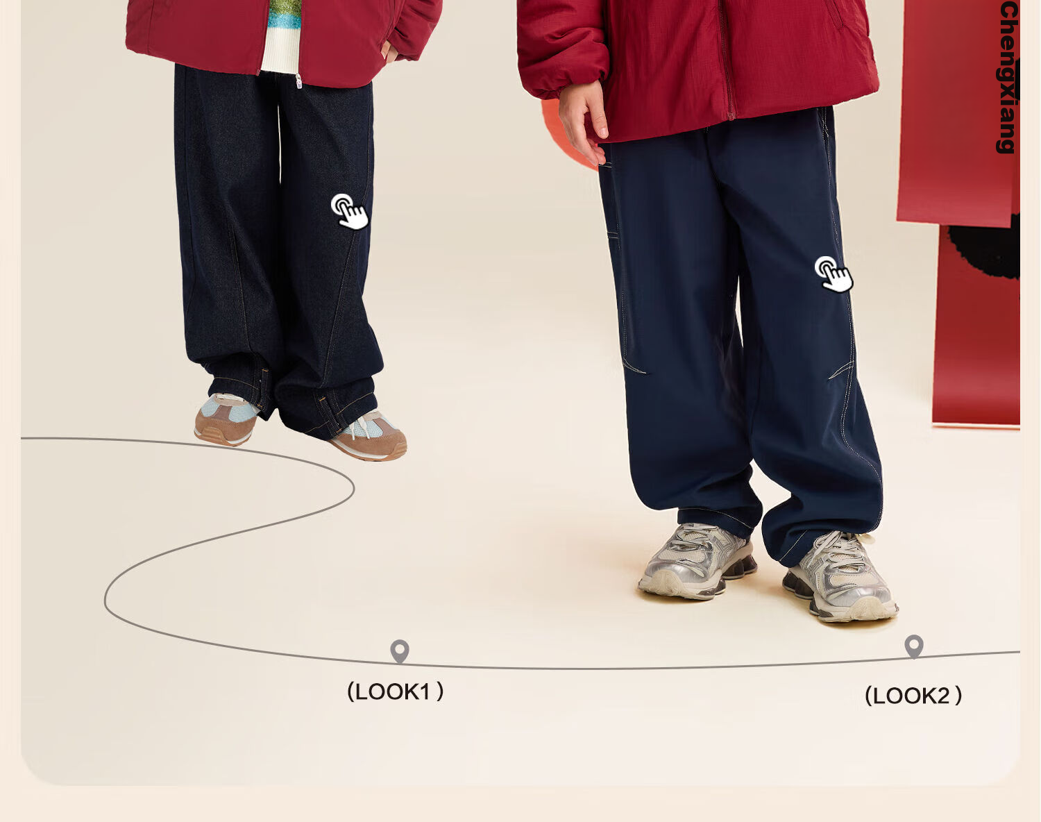 Zuo Xi Boys Red Cotton Jacket 2025 New Children's Snowy Cotton Padded Coat New Year Style Red 170 18
